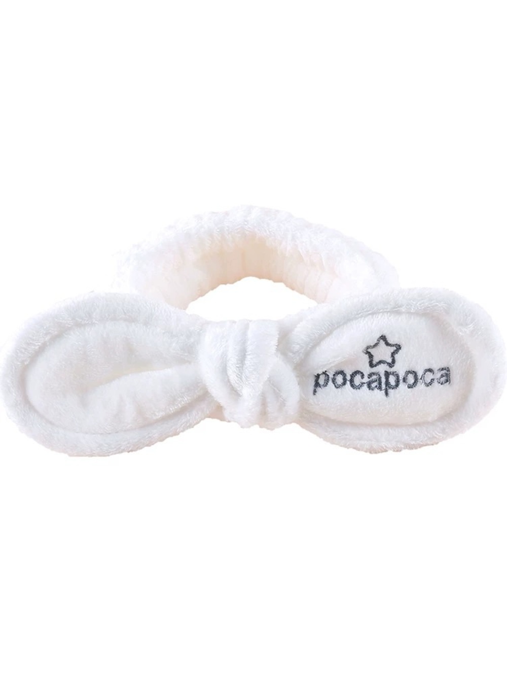 White Plush Bow Headband